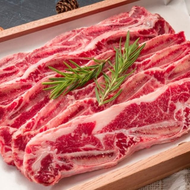 (D) BBQ Marinated LA Short Rib.