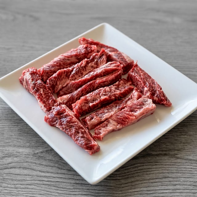 (D) BBQ Marinated Rib Finger.